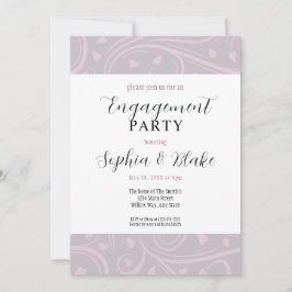 Förlovningsfest för modern Lila och vit Blommigt Inbjudningar
