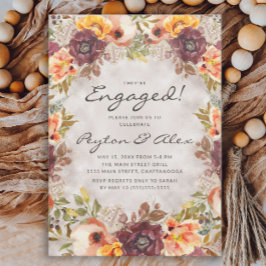 Förlovningsfest för Orange för elegant av rost hös Inbjudningar