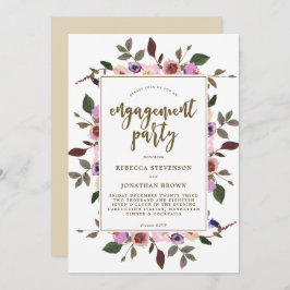 förlovningsfest för söt blommigt inbjudningar