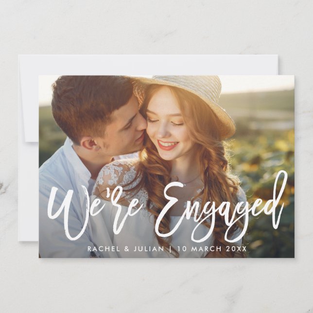 förlovningsfest för Trendig skript Inbjudningar (Framsida)