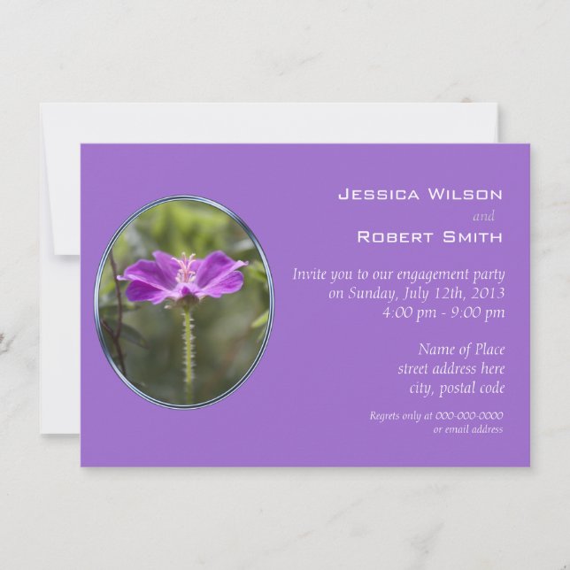 förlovningsfest för utomhusgrillning under sommare inbjudningar (Framsida)