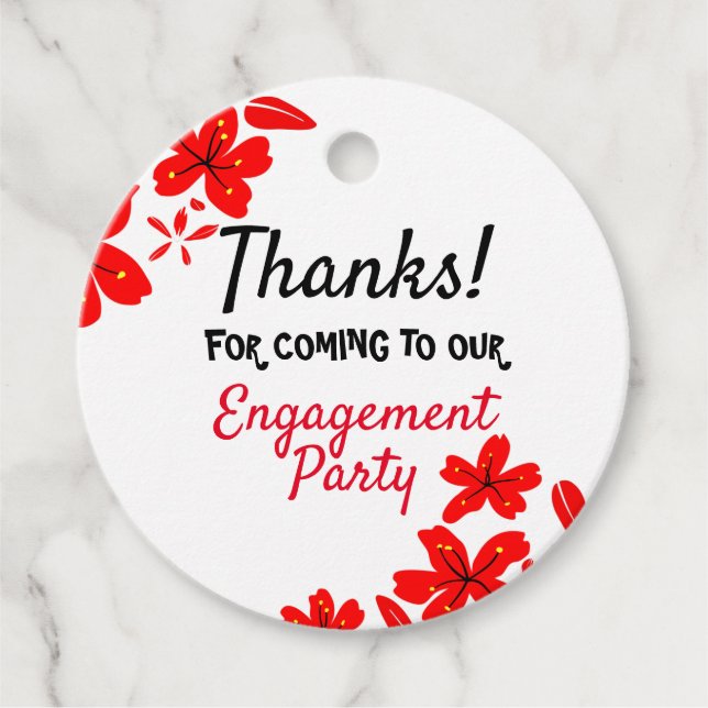 Förlovningsfest Gåvor Etiketter (Framsida)