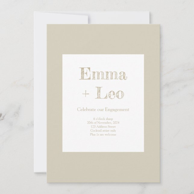 Förlovningsfest Inbjudningar (Framsida)