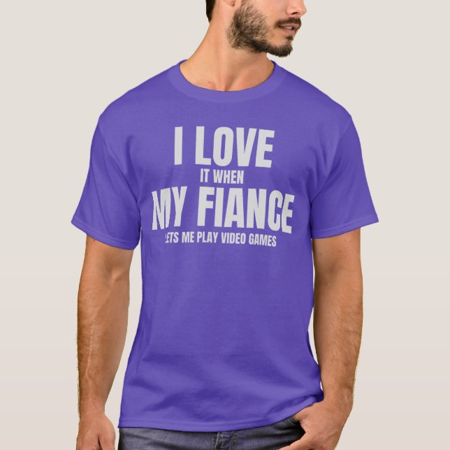 Förlovningsfest Jag älskar min fästman Nyligen för T Shirt (Framsida)