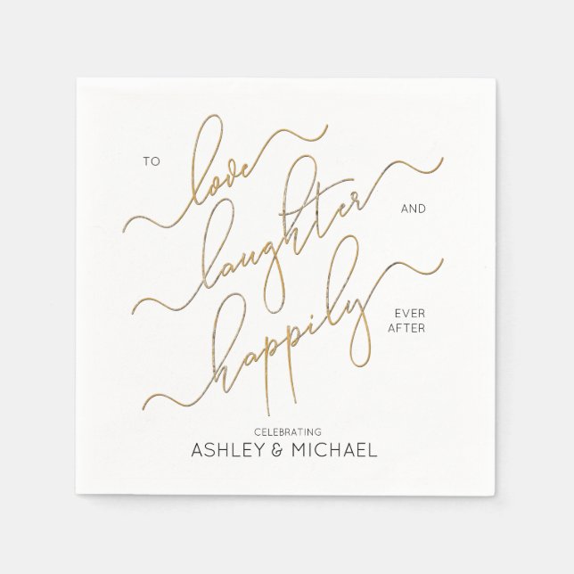 Förlovningsfest lyckligtvis alltid efter Förlovnin Pappersservett (Framsidan)