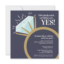 Förlovningsfest med guld ring-grafik