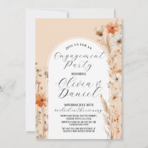 Förlovningsfest Par Shower Boho-Blommigtar