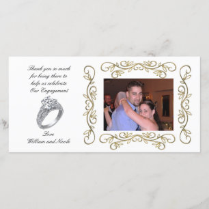 Förlovningsfest - tack för ditt fotokort kort