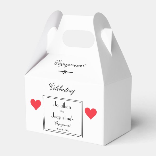 Förlovningsfest Tack Gift-Elegant Presentaskar (Framsidan Sidan)