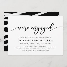 Förlovningsfesten Black and White Slappna av i skr Inbjudningar