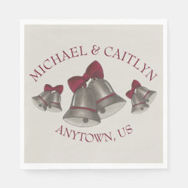 Förlovningsfesten Chimes för bröllop Klockor-årsda Pappersservett