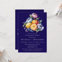 Förlovningsfesten Citrus Bouquet i Medelhavsområde Inbjudningar