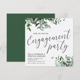 Förlovningsfesten Eucalyptus Greenery Watercolor Inbjudningar