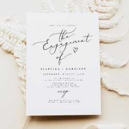 FÖRLOVNINGSFESTEN EVELYN Elegant Calligraphy Scrip Inbjudningar
