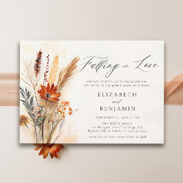 Förlovningsfesten Fall Bouquet Romantic Kärlek Chi Inbjudningar