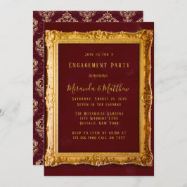 Förlovningsfesten för Royalet Luxury Burgundy och  Inbjudningar