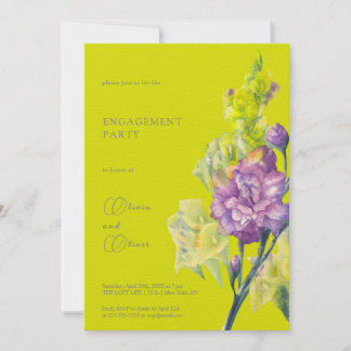 Förlovningsfesten Gladiolus och Calla Flowers Inbjudningar