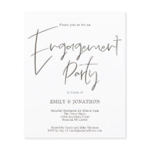 Förlovningsfesten Inbjudan för handskrivet budgets