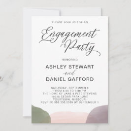 Förlovningsfesten Modern Garden Watercolor Inbjudningar