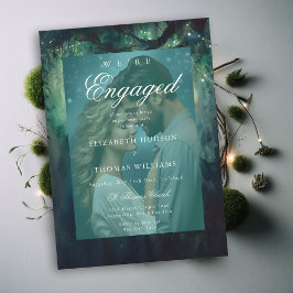 förlovningsfesten "nchanted Forest Emerald Photo" Inbjudningar