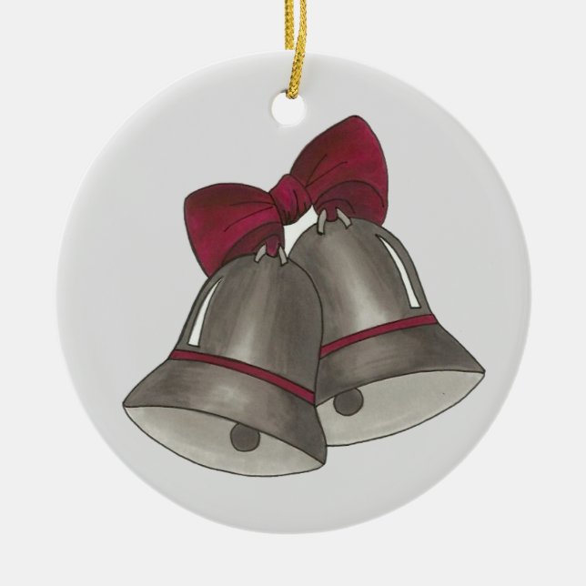 Förlovningsfesten om årsdagen för Silver Bröllop K Julgransprydnad Keramik (Framsidan)