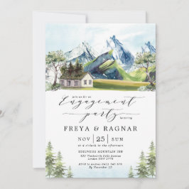 Förlovningsfesten Rustic Mountain Forest Äventyr Inbjudningar