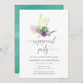 Förlovningsfesten Succulent Vin Tasting med vatten Inbjudningar