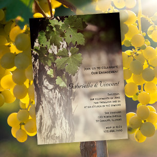 Förlovningsfesten Vineyard Winery Löv Inbjudningar