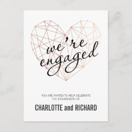 Förlovningsfestens inbjudan ro guld