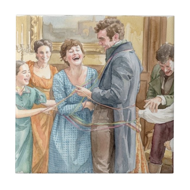 Förlovningsfirande i "The Other Bennet Sister" Kakelplatta (Framsidan)