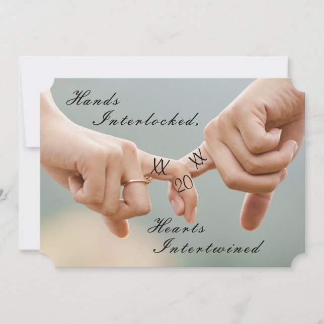 Förlovningsfoto-inbjudan Spara Datumet (Framsida)