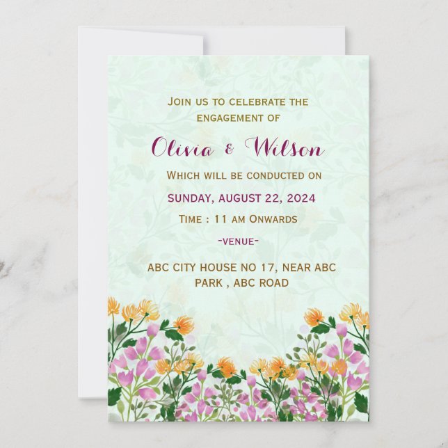 Förlovningsinbjudan Inbjudningar (Framsida)