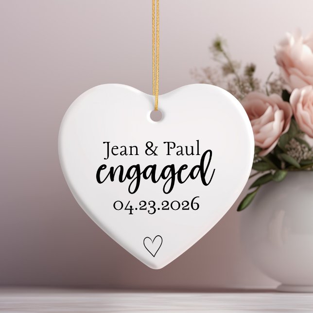 Förlovningsprydnad  julgransprydnad keramik (Engagement Ornament )
