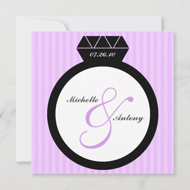 Förlovningsring Spara datum-inbjudningar Datumet (Framsida)