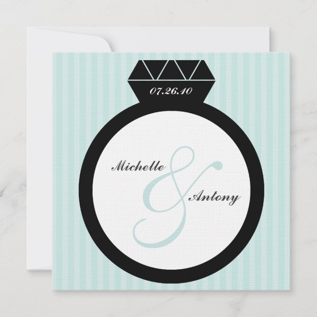 Förlovningsring Spara datum-inbjudningar Inbjudningar (Framsida)