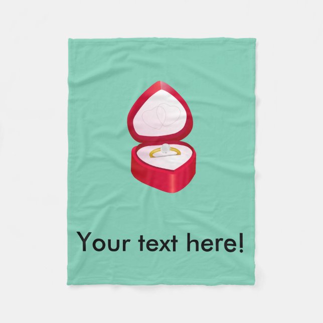 Förlovningsringclipart Fleecefilt (Framsidan)