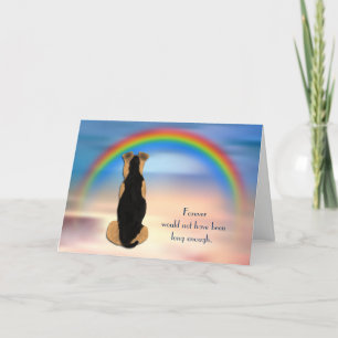 Förlust av Airedale Terrier Hund Rainbow Sympathy Helgkort