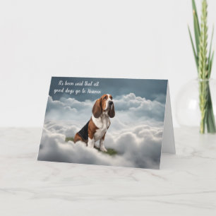 Förlust av Basset Hound Hund Heaven Sympathy Card Helgkort