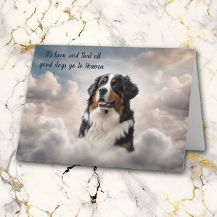 Förlust av Bernese Mountain Hund Heaven Sympathy C Helgkort