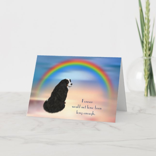 Förlust av Bernese Mountain Hund Rainbow Sympathy  Helgkort (Framsida)