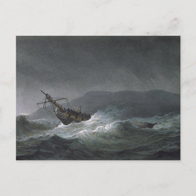 Förlust av Blanche, av Abrev-ack, 4 mars, 1807 Vykort (Framsida)