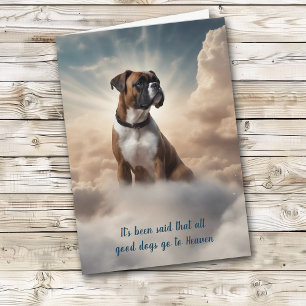 Förlust av Boxer Hund Heaven Sympathy Card Helgkort