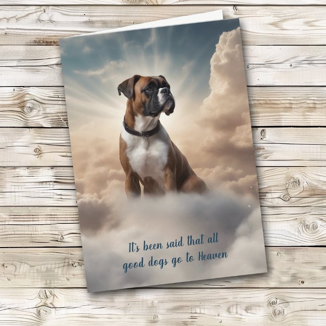 Förlust av Boxer Hund Heaven Sympathy Card Helgkort (Skapare uppladdad)