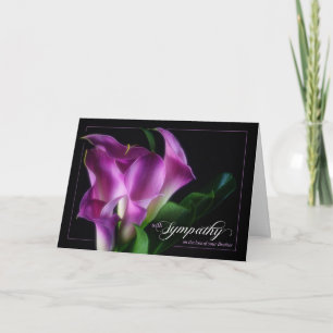 Förlust av brodersympati Lila Calla Lilies Kort
