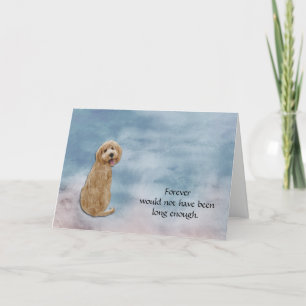 Förlust av Buff Labradoodles kondoleansbevis Helgkort