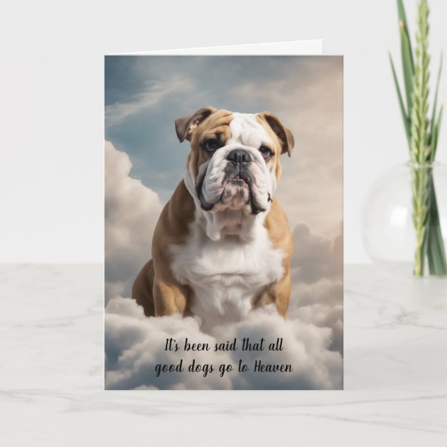Förlust av Bulldog Heaven Sympatibevis Helgkort (Framsida)