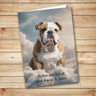 Förlust av Bulldog Heaven Sympatibevis Helgkort