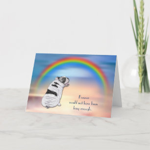 Förlust av Bulldog Rainbow Sympathy Card Helgkort