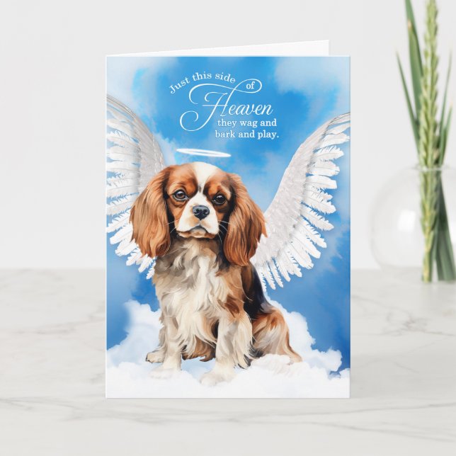 Förlust av Cavalier Kung Charles Hund Pet Sympathy Kort (Framsida)