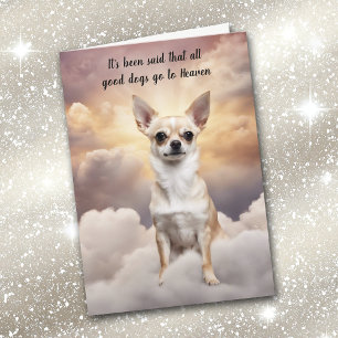 Förlust av Chihuahua Hund Heaven Sympathy Card Helgkort